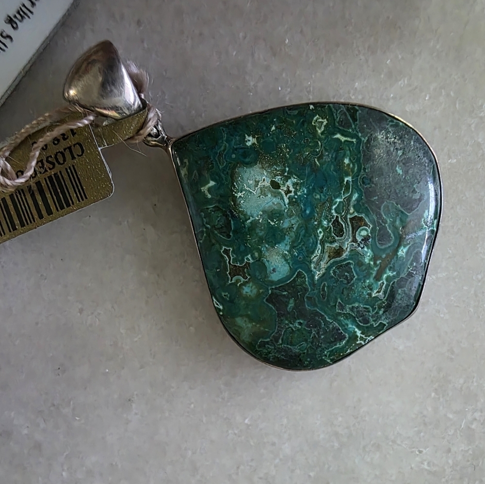 Starborn Sterling silver and Chrysocolla pendant - Picture 5 of 5